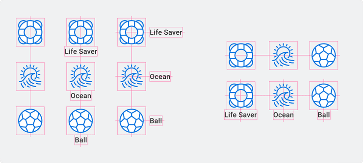 Example of Accent Icon alignment.