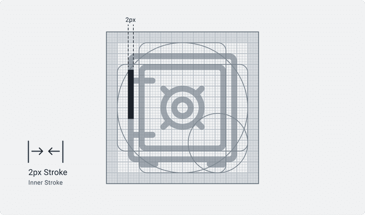 2px stroke illustration for Accent Icons.