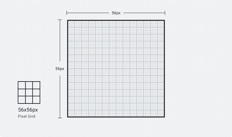 Base grid illustration for Aystem Icons.