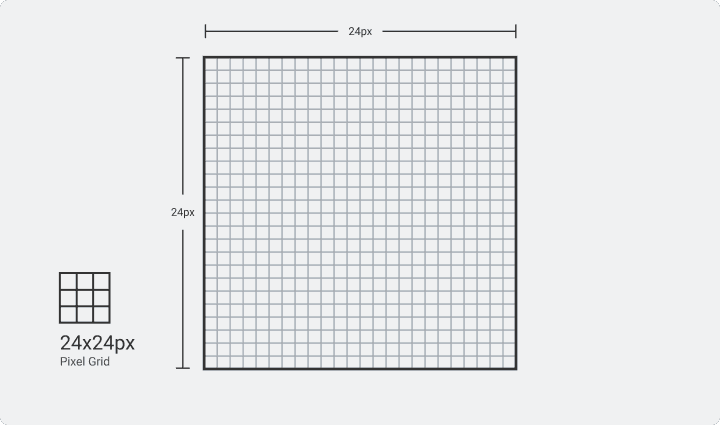 Base grid illustration for System Icons.