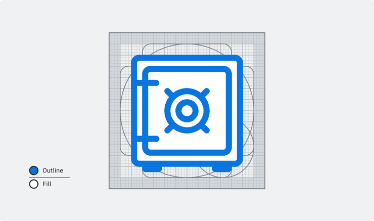 Layer usage illustration for Accent Icons.