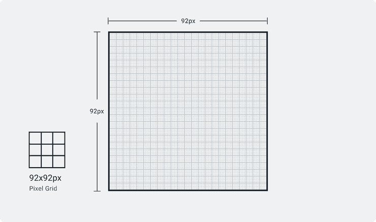 Example of a Applet icons base grid.