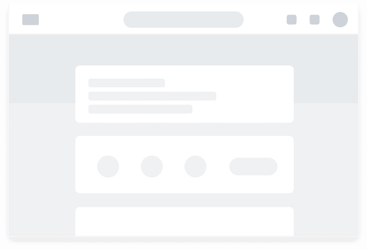 Illustration of a web page with Skeleton on cards.